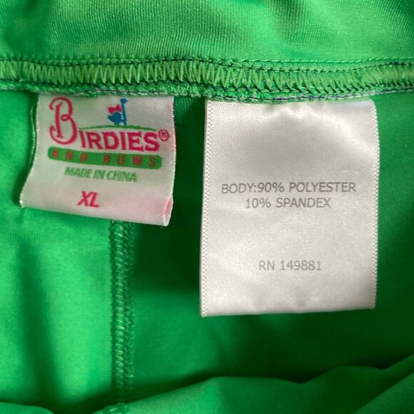 Birdies And Bows Skort XL Golf Pockets Pull On Stretch Blue Green Athletic Prep - Picture 9 of 12